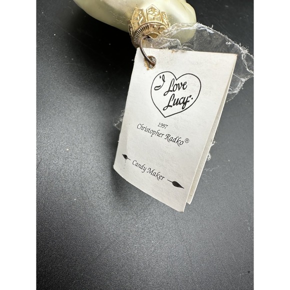 1997 CHRISTOPHER RADKO CANDY MAKER I LOVE LUCY 5.5" ORNAMENT WITH HEART ATTACHED - Picture 13 of 15
